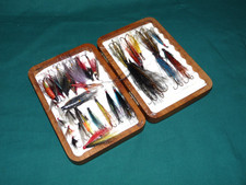 Polished wood inlaid fly box 