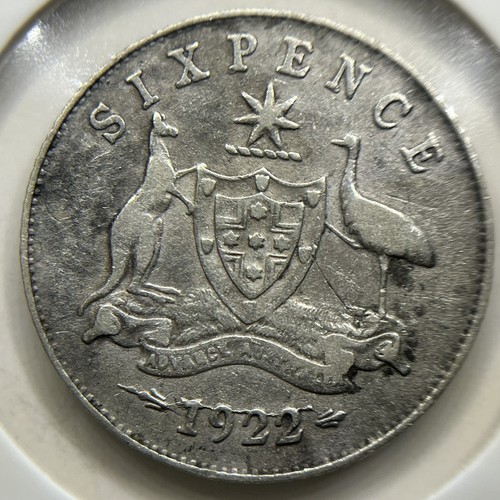 1922 sixpence coin - 1922,