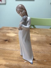 NAO By Lladro Girl With Puppy Figurine