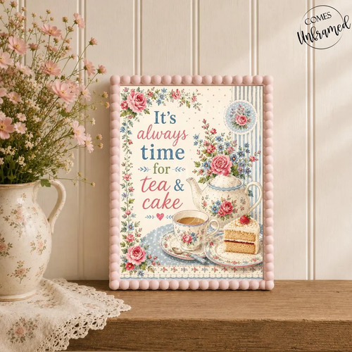 Shabby chic tea cake print - chic,