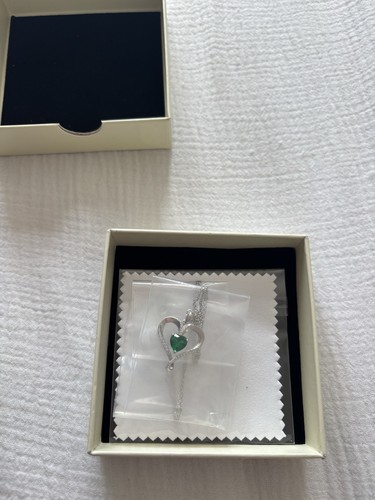 Annis munn silver tone - tone, heart