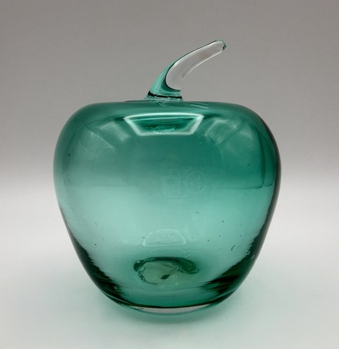 Blenko teal green art glass - blenko,