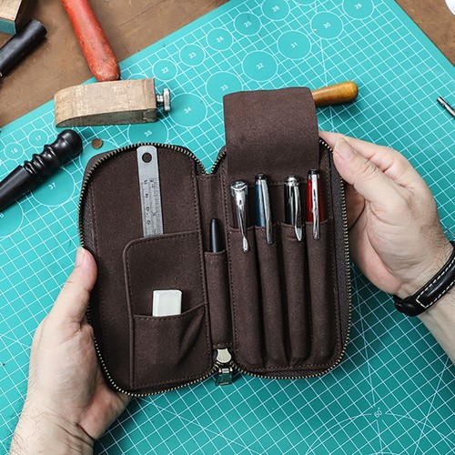 Handmade leather fountain pen - leather,