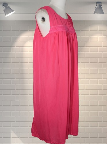 Vintage hot pink nylon nightie - vintage,