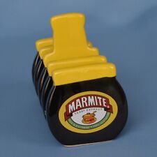 Vintage Pottery Novelty Toast Rack styled as a Marmite Jar
