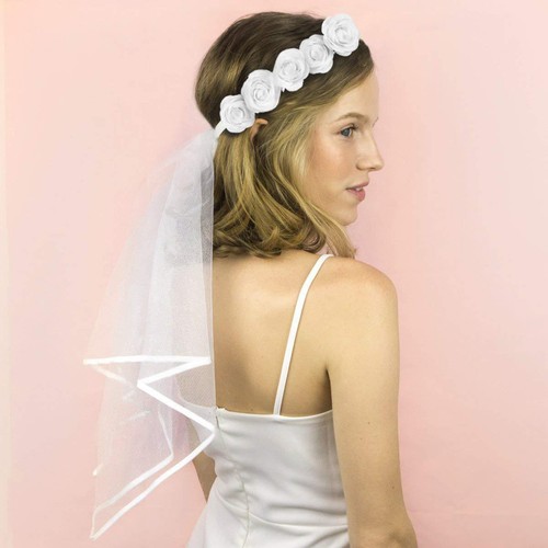 Bride rose decor veil - decor,