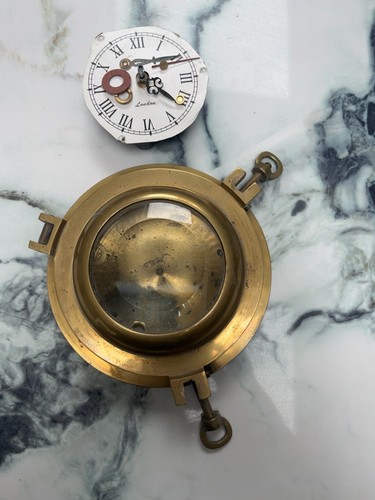 Antique brass clock case - brass, &