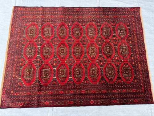 Red baluchi sarooq geometric - red,