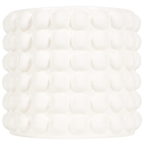White ceramic planter playful - ceramic,