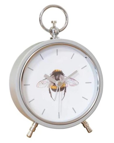 Mantel clock metal - , bumblebee