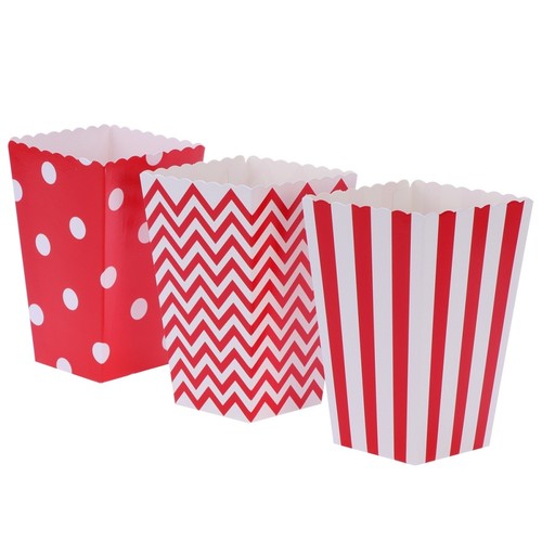 Pcs stripe popcorn boxes - 48,
