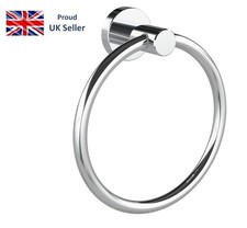 Towel Ring Hand Towel Holder Wall Mounted. SUS304 Stainless Steel - Chrome