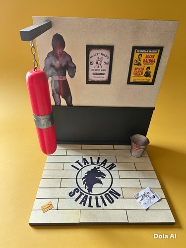 Diorama for figures rocky - for,