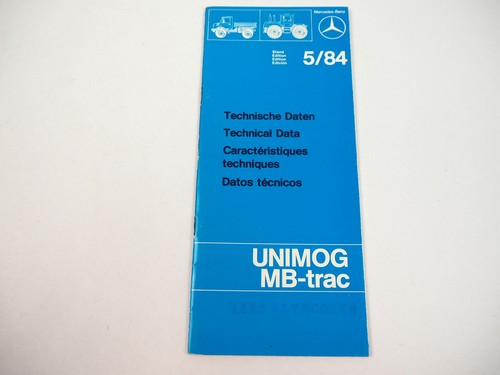 Unimog trac specifications - unimog, mb-trac