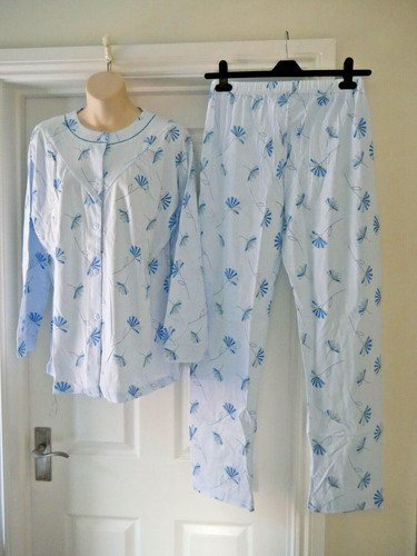 Blue cotton pyjamas - blue, uk