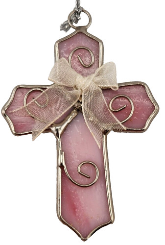 Vintage pink stained - -pink, glass