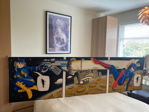 Large original wall art - wall,