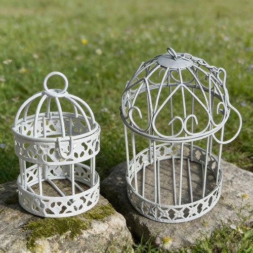Bird cage hanging planter - cage,