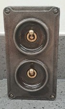 Double Twin Two Gang Crabtree Industrial Factory Light Switch Salvaged Reclaimed