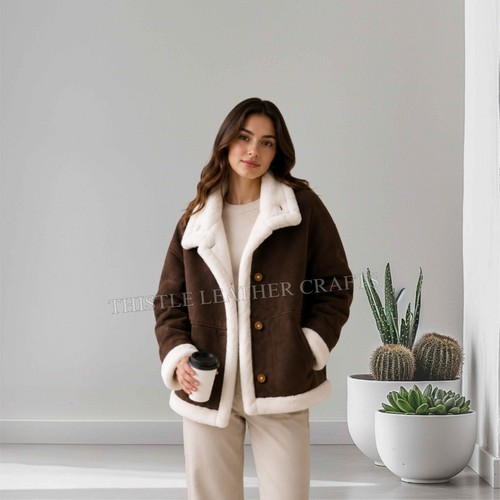 Women shearling suede - suede, |