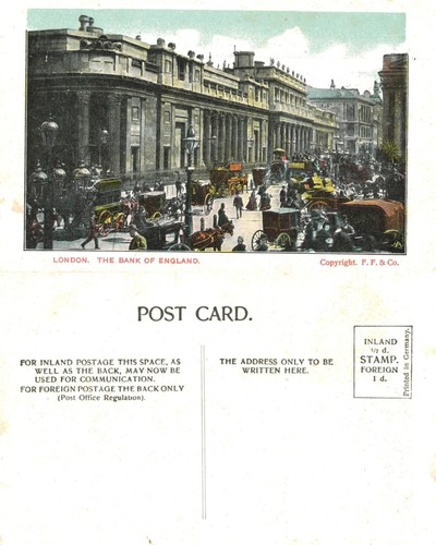 Vintage postcard london - -, bank
