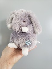 Bunnies By The Bay Bunny Rabbit Soft Hug Toy Comforter Grey Plush Approx 8"