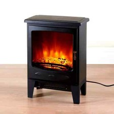 Blaupunkt Log Effect Electric Stove Heater 1800W Log Effect Portable Adjustable