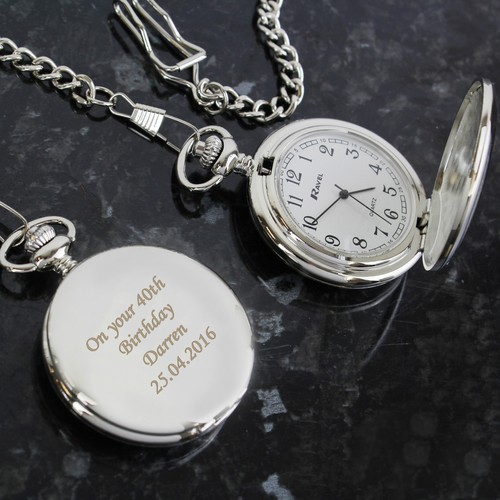 Engraved pocket fob watch - engraved,
