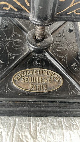 Antique cast iron bookbinding