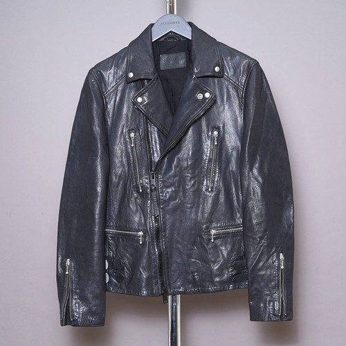 All saints leather jacket - leather, mens