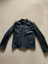 Diesel Men's Leather Jacket Black Size XL