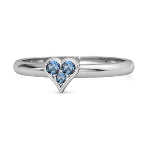 Heart london blue - topaz, ring