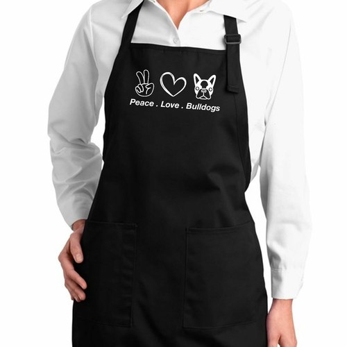 Peace love bulldog pet - bulldog,