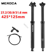 MEROCA Bike Dropper Post MTB Seatpost Internal 425mm x 125mm 27.2/30.9/31.6mm