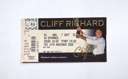 Cliff richard concert ticket - concert,