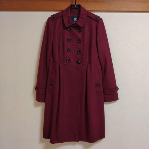 Burberry wool coat - coat, wine