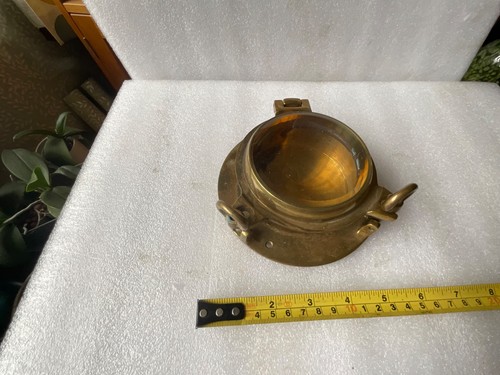 Vintage brass compass case - compass,