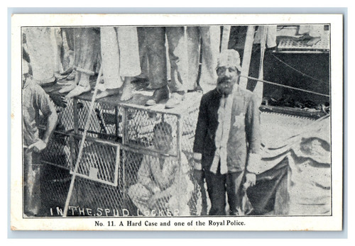 1908 rppc uss montana sailor - montana,