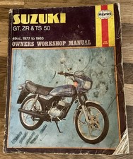 SUZUKI GT, ZR & TS 50 (49cc) HAYNES MANUAL 1977-1983 -RARE MANUAL NO.799