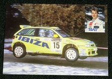 Harri Rovanperä signed rally postcard Seat Ibiza kit car
