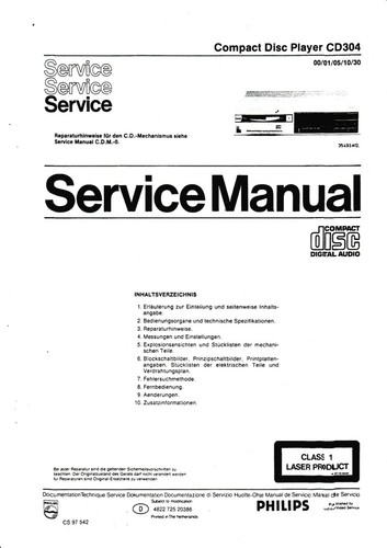 Service manual for philips - service, cd