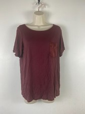 Debenhams Purple Women's Size 14 short sleeve top with one front pocket