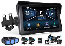 7" Waterproof Motorcycle Navigator Portable Wireless CarPlay Android Auto Screen