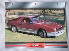 Dodge Daytona Turbo-Z Dream Cars Card
