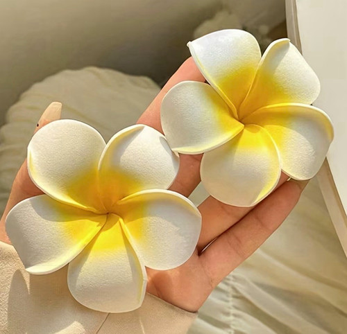 White yellow plumeria - 2x, &