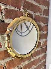 Vintage Brass Wall Mirror