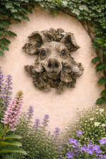 Pig Garden Wall Ornament Resin