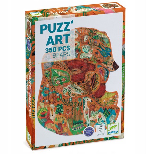 Djeco art puzzle 350 bear - djeco,