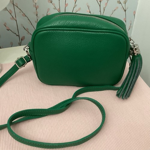 Bnwot green leather made - leather, in
