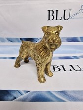 Vintage Brass Scottish Terrier Ornament